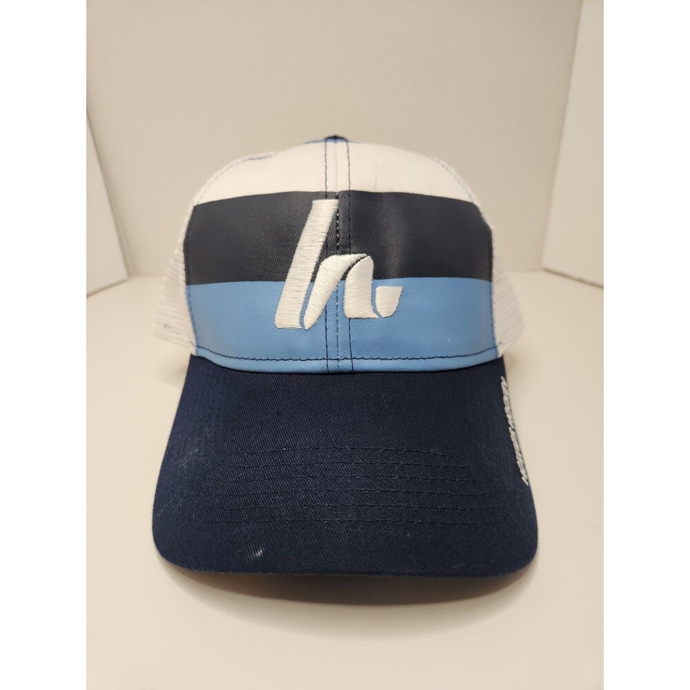 Howies Hockey Hat Cap Snap‎ Back Trucker Vented Mesh Blue White
